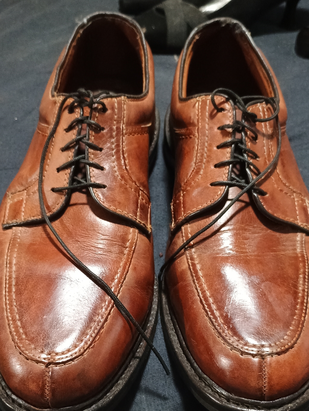 Men's Brown Leather Lace-Up Dress Shoes (232)